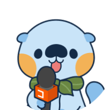 マイクを持つテッコ