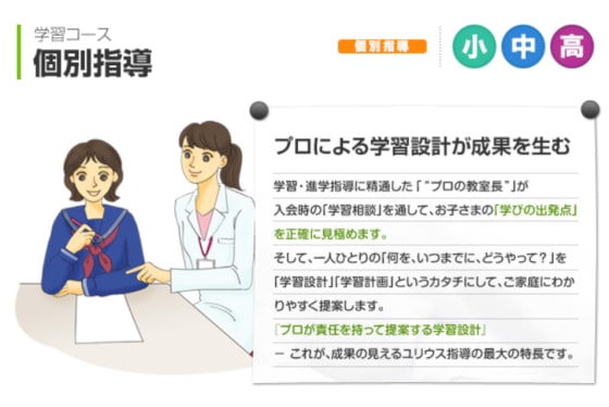 ユリウスの個別指導コースの様子