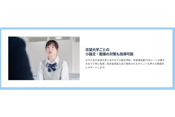 小論文や面接指導も可能
