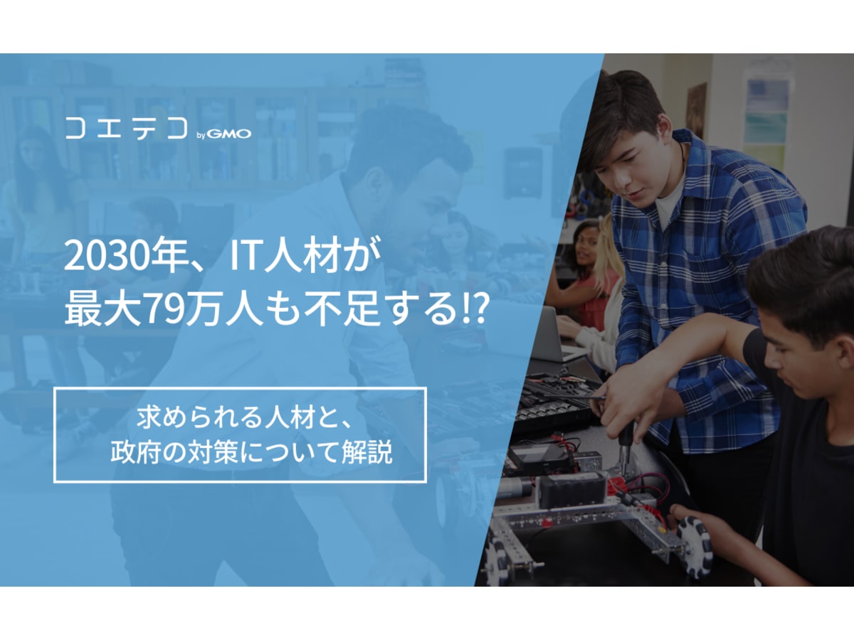 2030年it人材が最大79万人も不足するって本当 政府はどんな対策をしている コエテコキャンパス