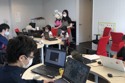 授業の様子１女の子もいるよ！