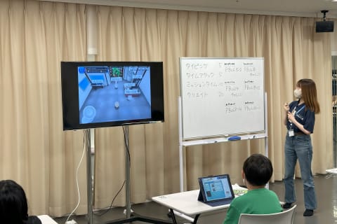 コーチと一緒に今日のレッスンでの目標を立てます！