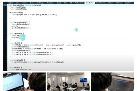 キッズプログラミングスクール8x9六甲道校　2021年3月中級Ⅱレッスンの様子