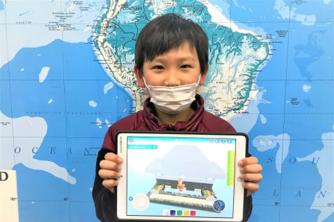 お城を制作！時間のかかった作品で見ごたえ十分でした！！※保護者さまに掲載同意いただいております