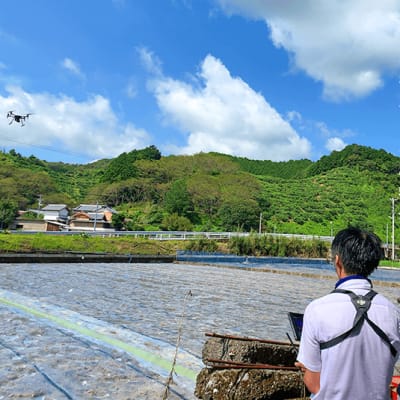 ドローン農業　風景