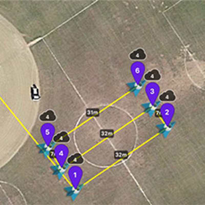 自律自動飛行の設定訓練事例
