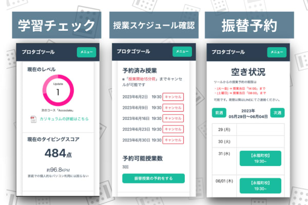 保護者様の負担を最小限にするため、「全てスマホで完結」