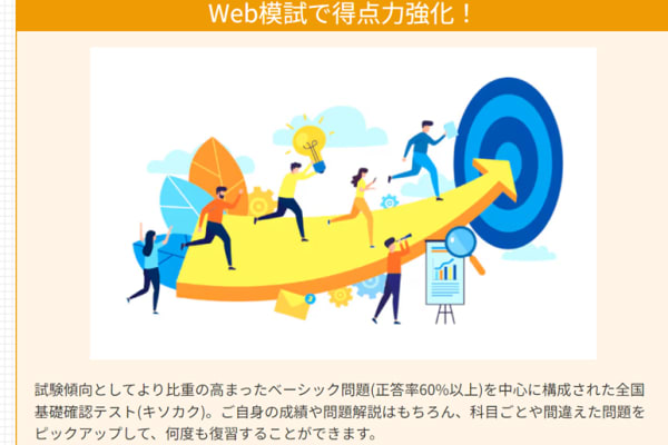 問題(正答率60%以上)を中心に構成された全国基礎確認テストによって、試験合格へ