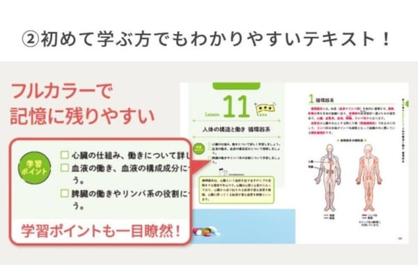 フルカラーで記憶に残りやすい教材