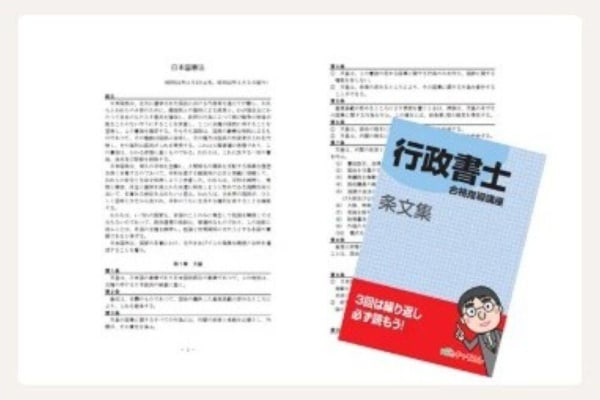 重要条文を集めたオリジナルの条文集で効率よく学習