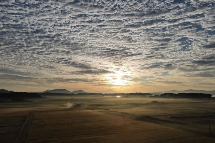 晩秋の松江の朝