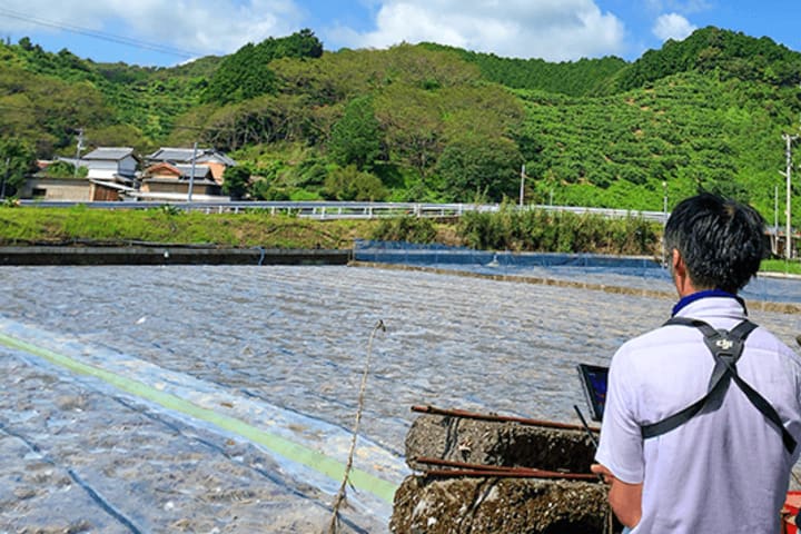 ドローン農業　風景