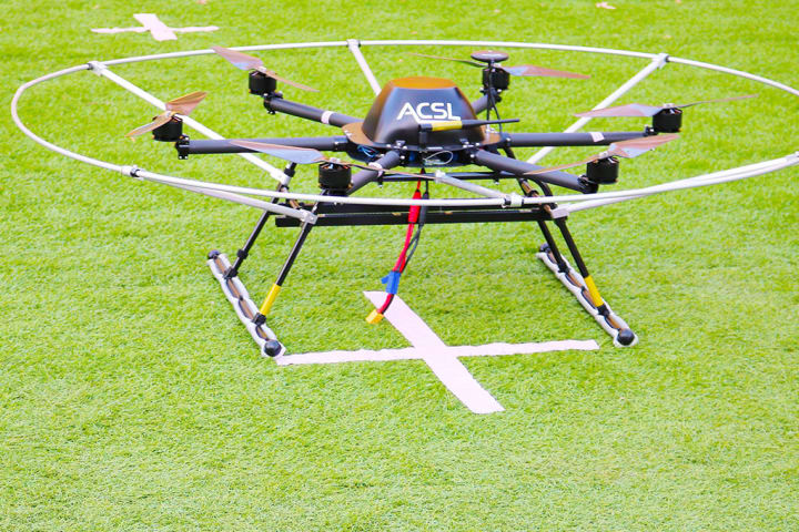 屋外の専用飛行場