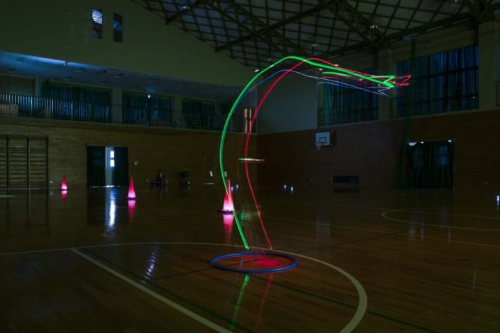 夜間飛行も練習できます