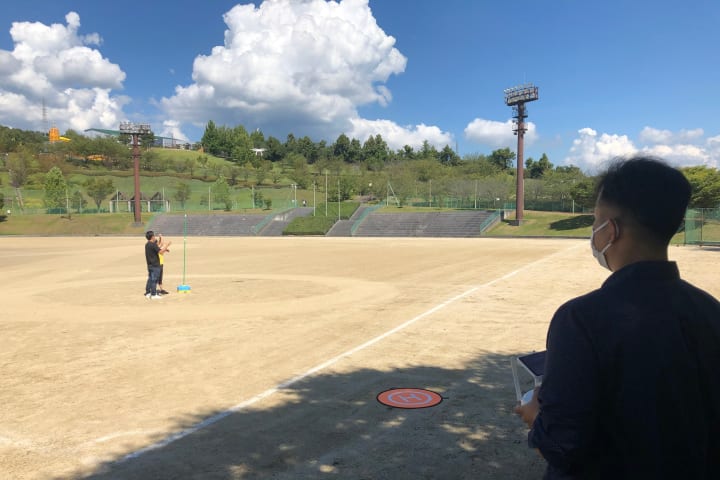 屋外講習の様子です