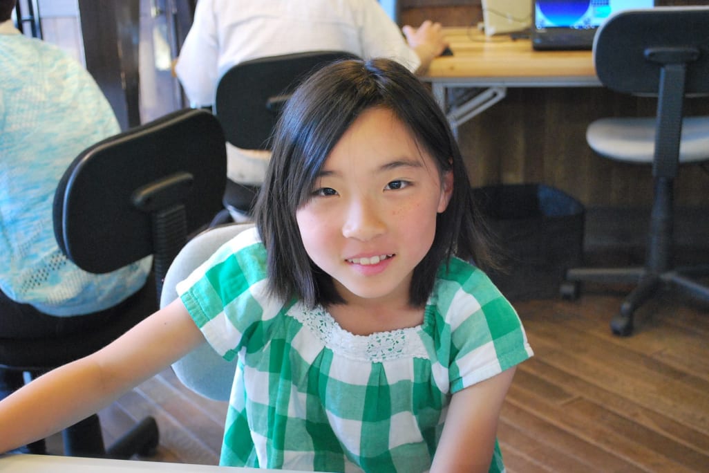 お母さんと一緒に習いに来ています。