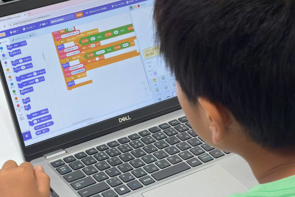 Scratchを利用した授業の様子