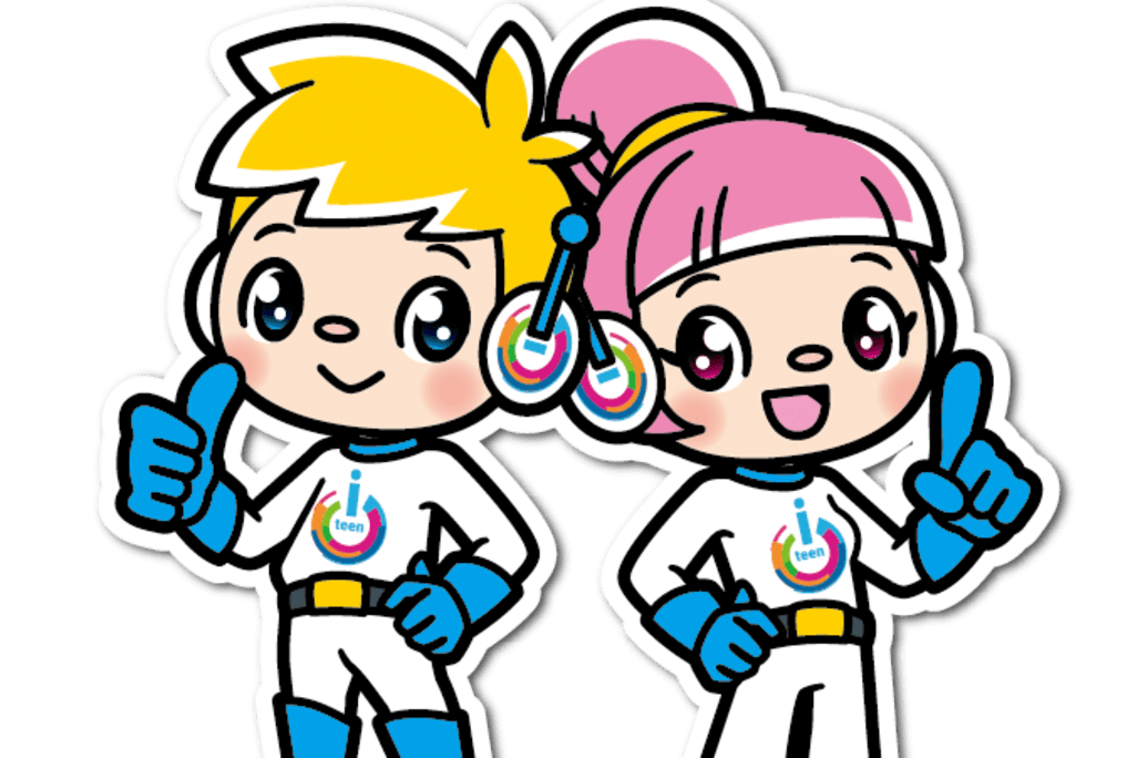 背中合わせ素材キャラクター