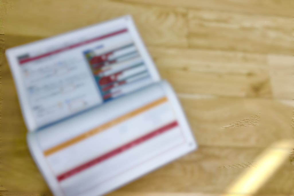 教材　画像はぼかしています。体験教室でお見せします！