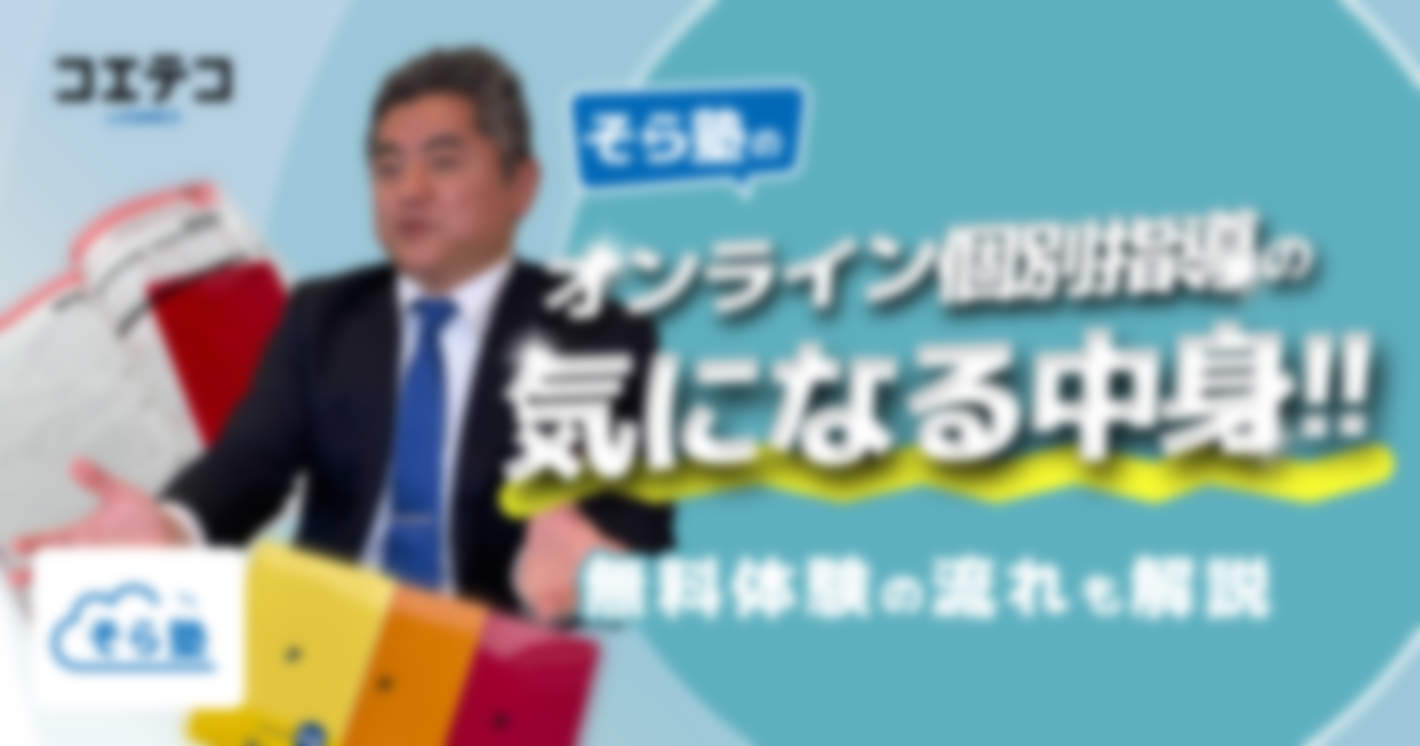 そら塾のオンライン個別指導の気になる中身をレポート！無料体験の流れも解説します！