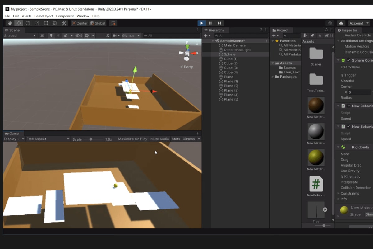 授業風景（Unityクラス）