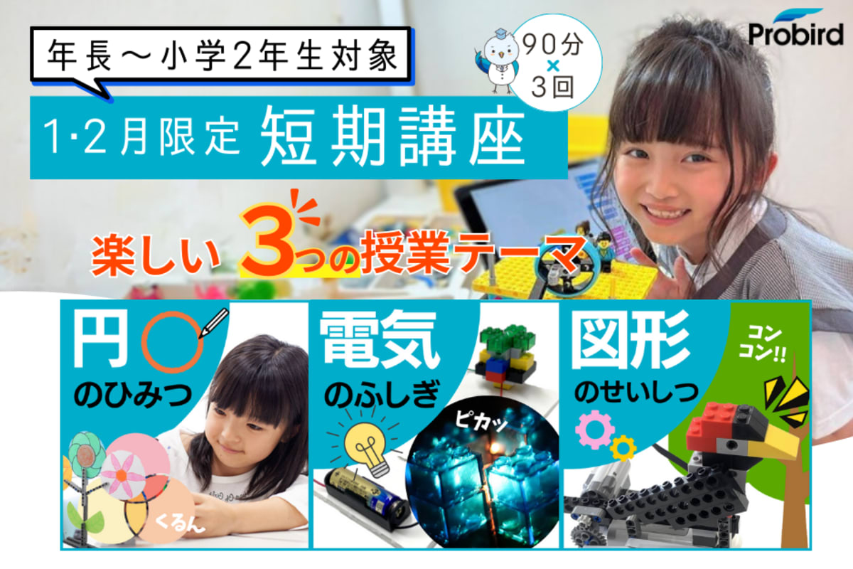 子どもの好奇心をくすぐる３つの授業テーマ　実験を通した体験型授業で思考力を育てる　１か月だけのオンライン短期講座