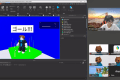 Robloxオンライン講座の様子です！簡単操作でオリジナルゲームが作れる大人気の講座です！