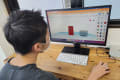 プログラミングの他に、3Dデザインにも触れて貰っています