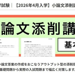 小論文添削講座（基本編）のイメージ画像