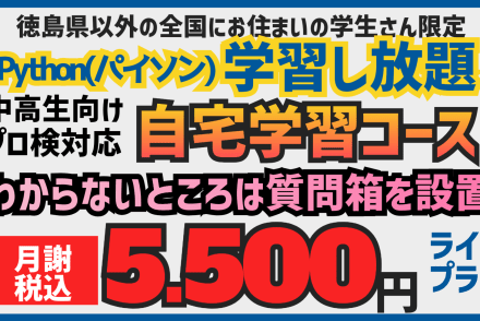 はじめてのPython(中高生･自宅学習/ライトプラン)安心の７日間無料体験あり