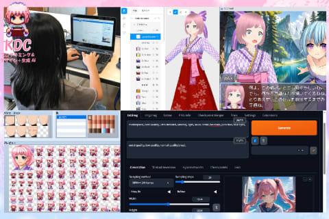 物語デザインコースの作成画面等です。