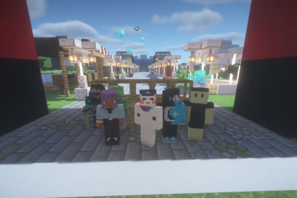 マインクラフトで集まる生徒