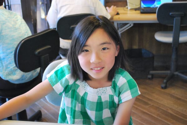 お母さんと一緒に習いに来ています。