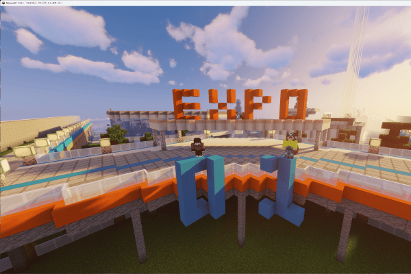 生徒がマインクラフトで開催しているエキスポイベント