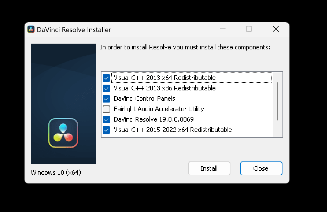 DaVinci Resolve インストール方法⑥
