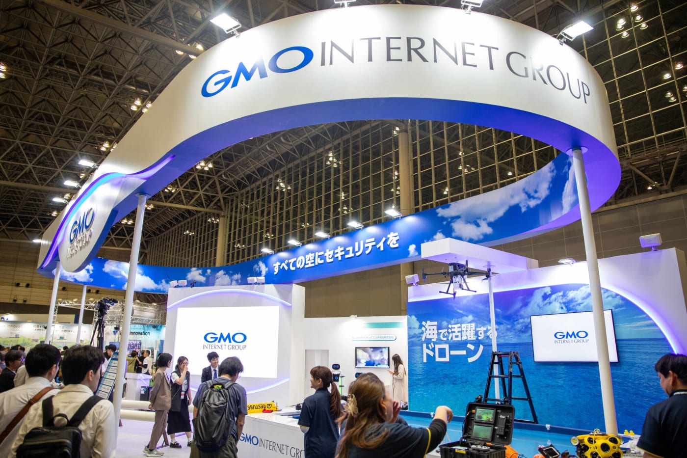 JAPANDRONE2025のGMOインターネットのブース