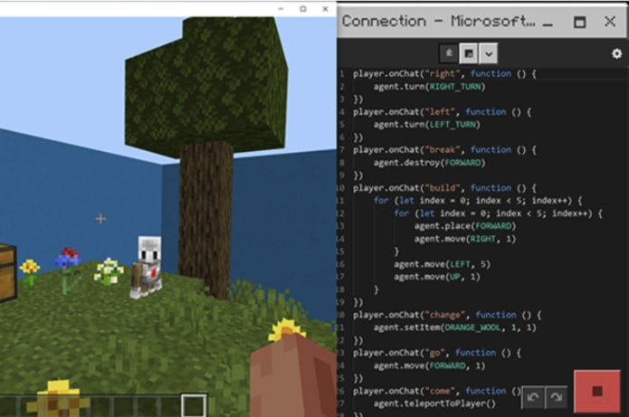 エドモンドプログラミングスクールのマイクラ教材で学ぶテキストプログラミング