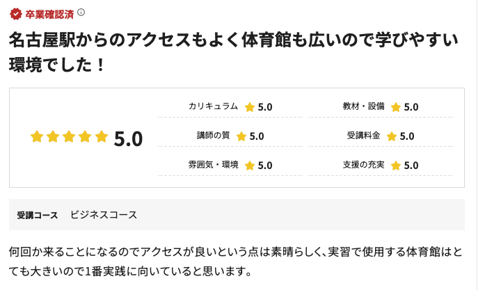 DSAなごのキャンパス（ドローンスクール愛知）の口コミ評価