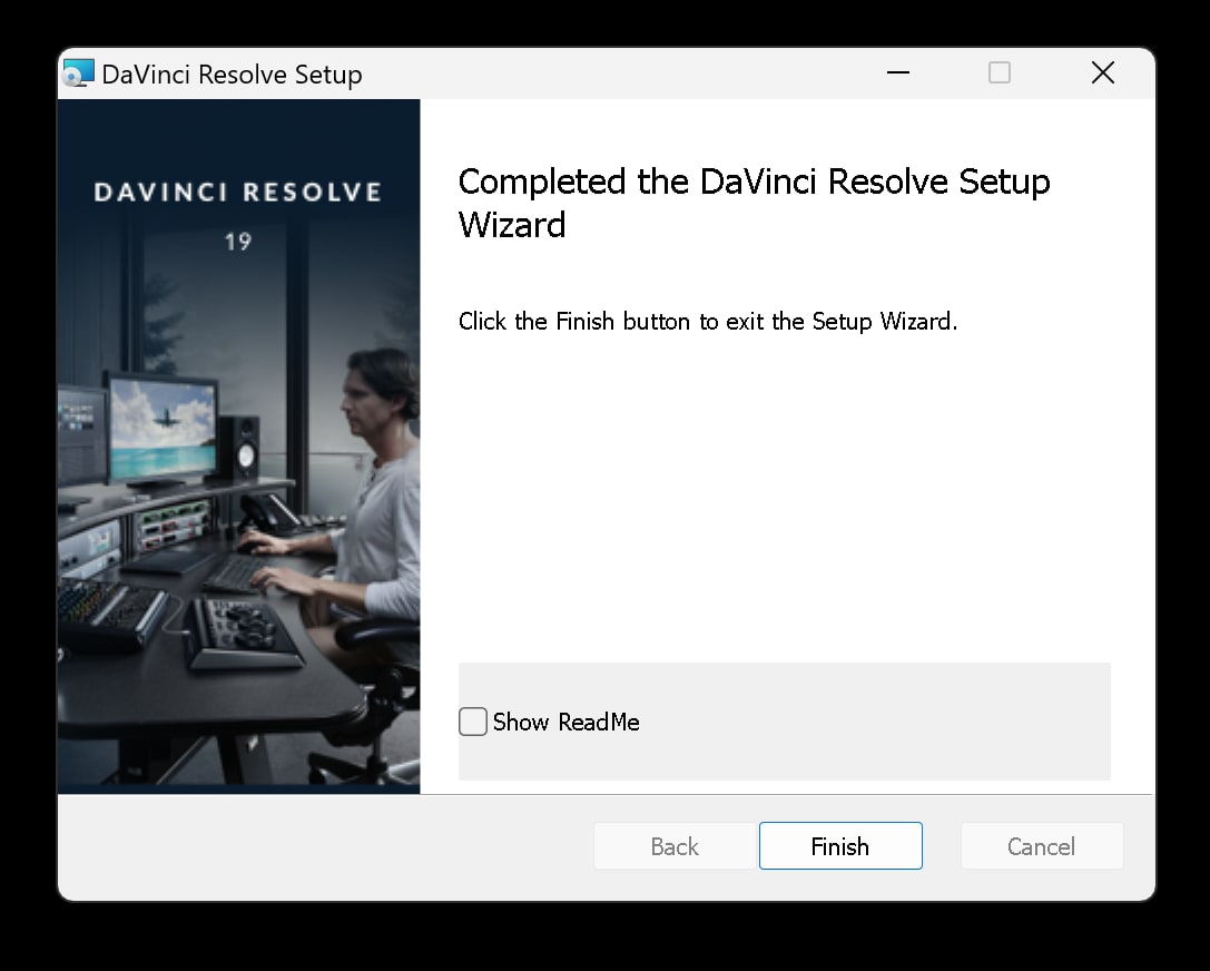 DaVinci Resolve インストール方法⑪
