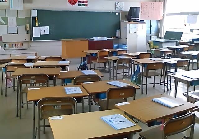 2000年前後の小学校の教室の写真