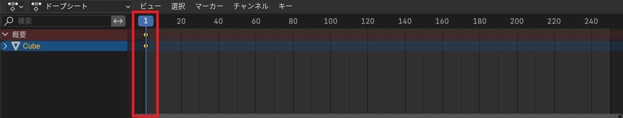 Blenderキーフレーム