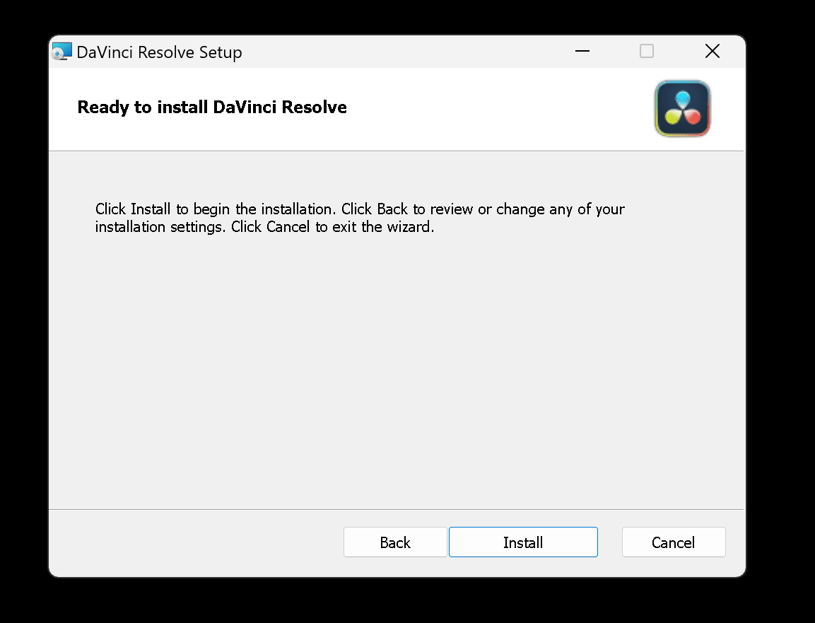 DaVinci Resolve インストール方法⑩