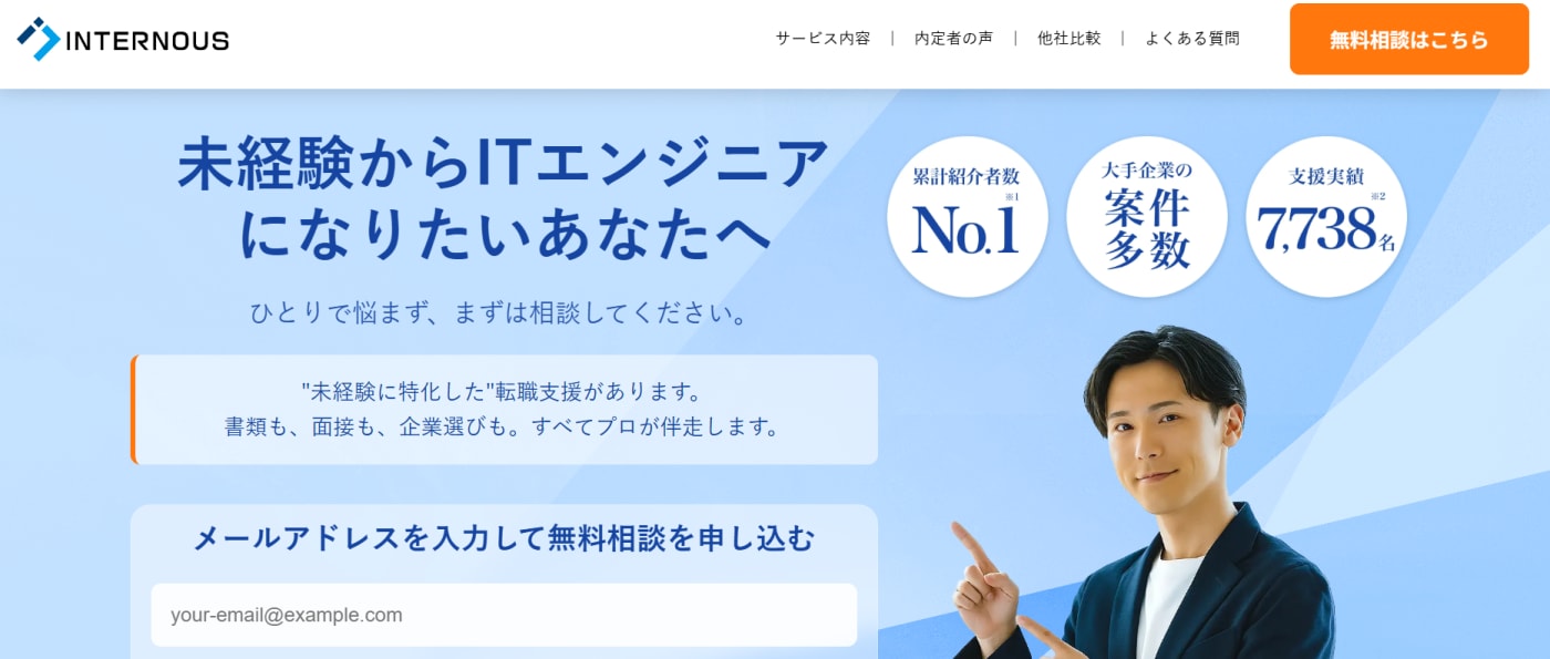 インターノウスサービストップ画像