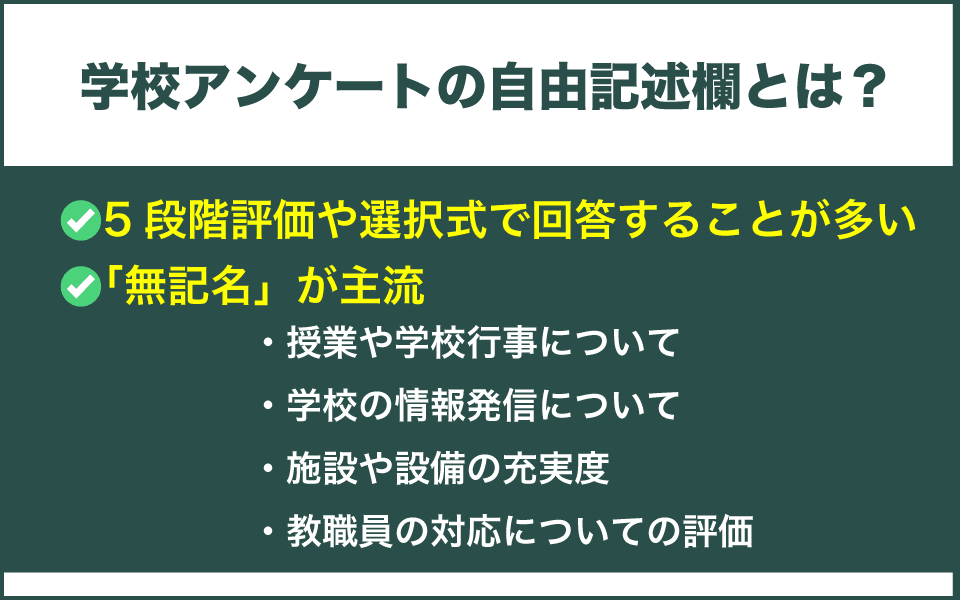 学校アンケートとは？親は何を書く？