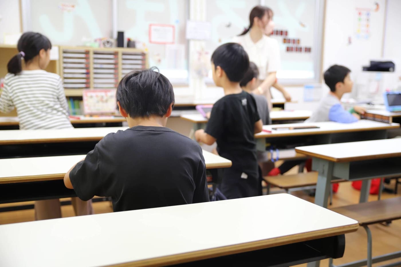 石戸珠算学園・そろばん教室の教室内の写真