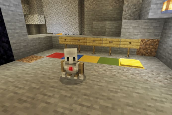 エドモンドプログラミングスクールのカリキュラムにおけるマイクラの画面