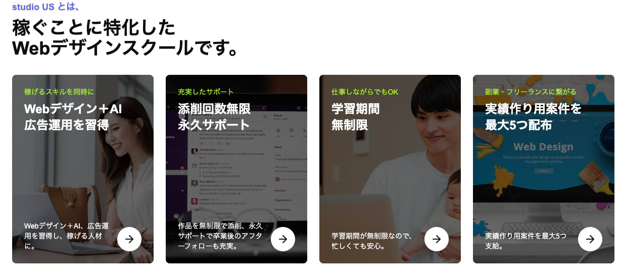 studio USのWEBプロコースの特徴