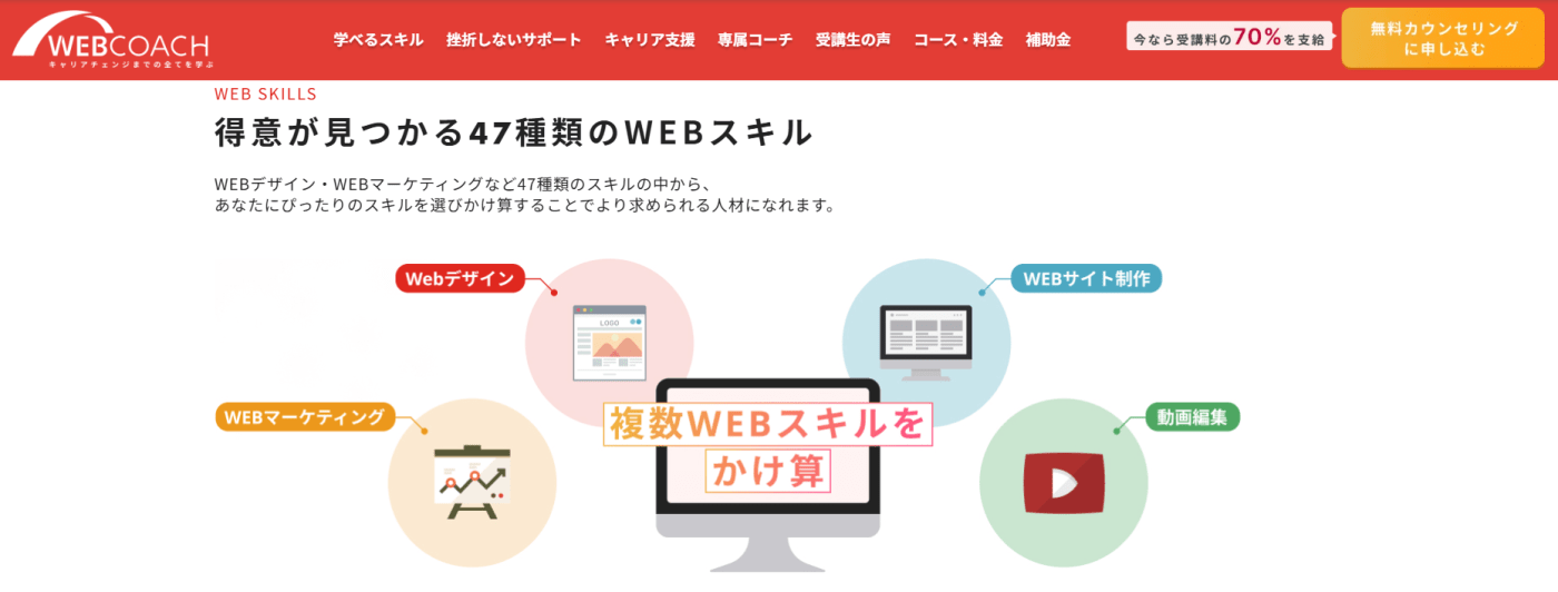 WEBCOACH おすすめのオンラインWebデザインスクール