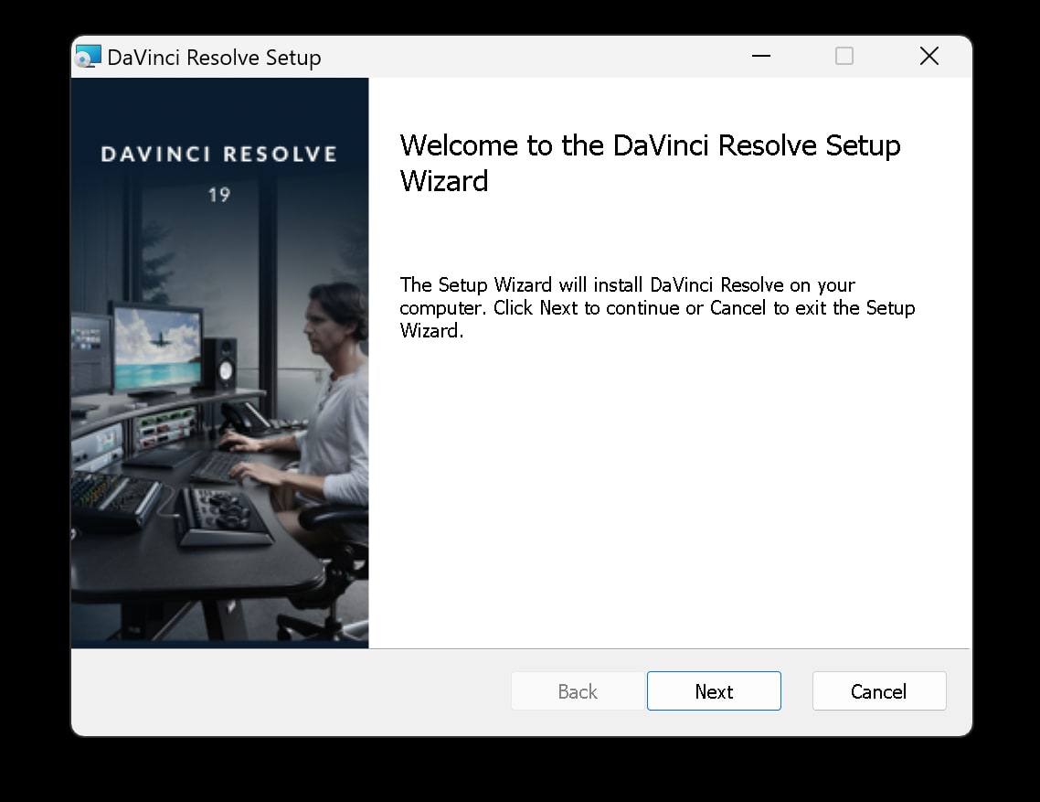 DaVinci Resolve インストール方法⑦