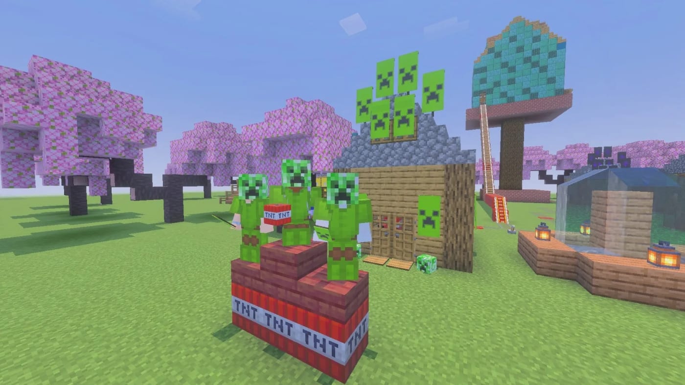 「第1回 KEIO eSPORTS LAB. マインクラフトコンテスト」優秀賞を受賞した「花火の味スタ」